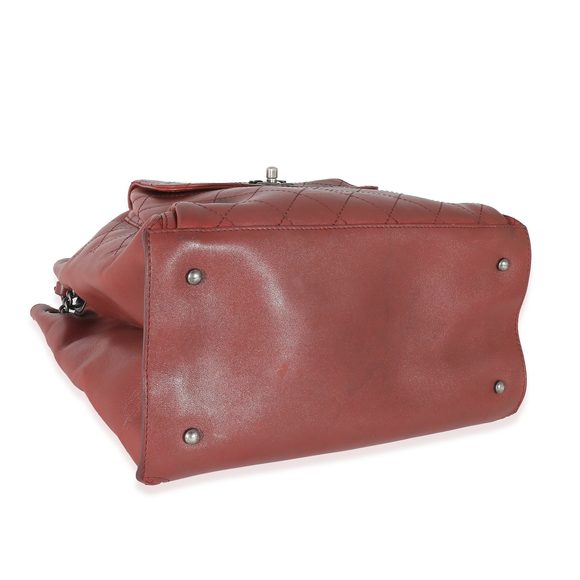 Chanel Burgundy Calfskin Stitched Medium Urban Luxury Drawstring Backpack - Picture 5 of 7